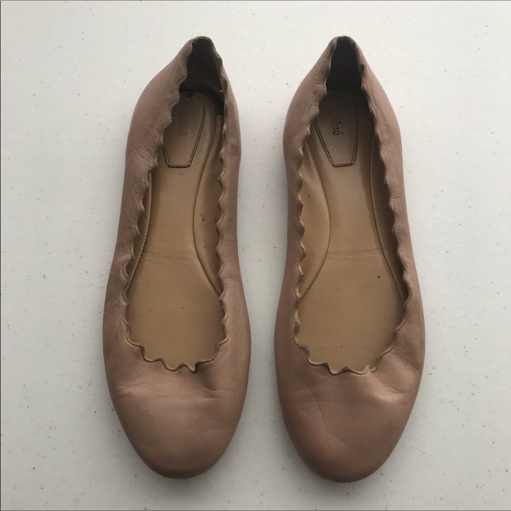 Chloe Scalloped Ballet Flats